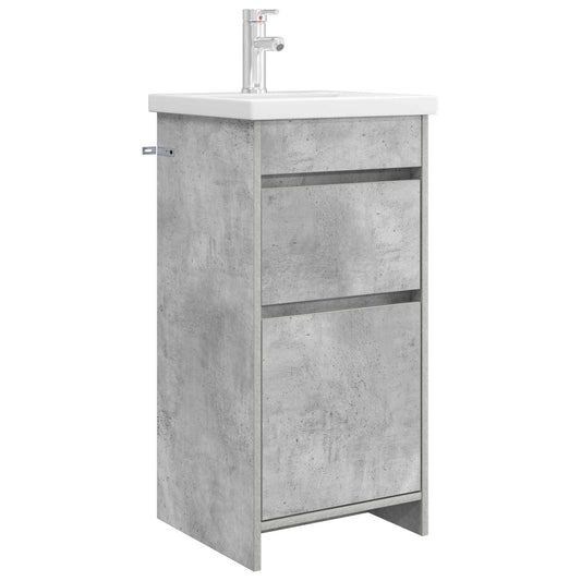 Bathroom Vanity with Sink Concrete Grey 42 x 40 x 84.5 cm
