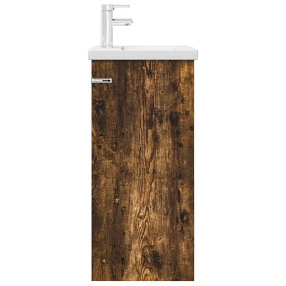 Bathroom Vanity with Sink Smoked Oak 42 x 40 x 84.5 cm
