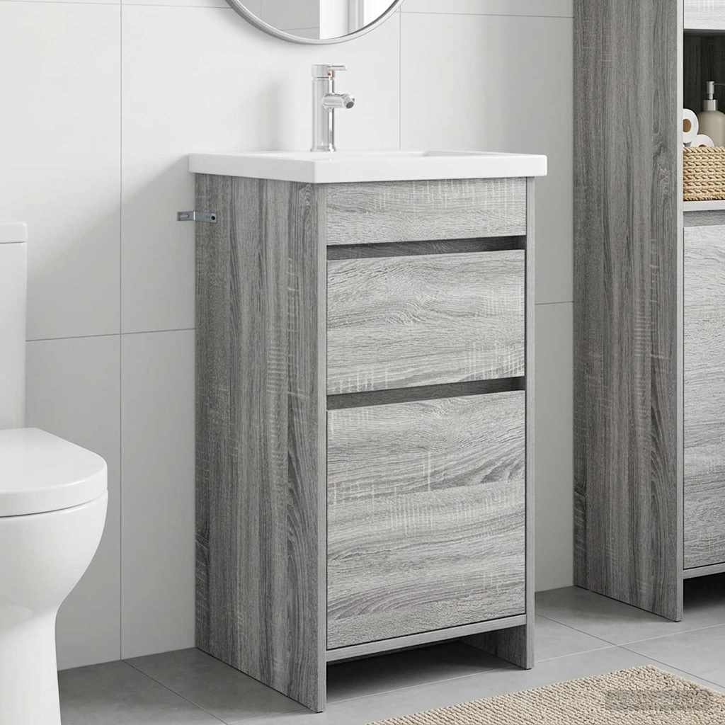 Bathroom Vanity with Sink Grey Sonoma 42 x 40 x 84.5 cm