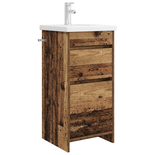 Bathroom Vanity with Sink Old Wood 42 x 40 x 84.5 cm