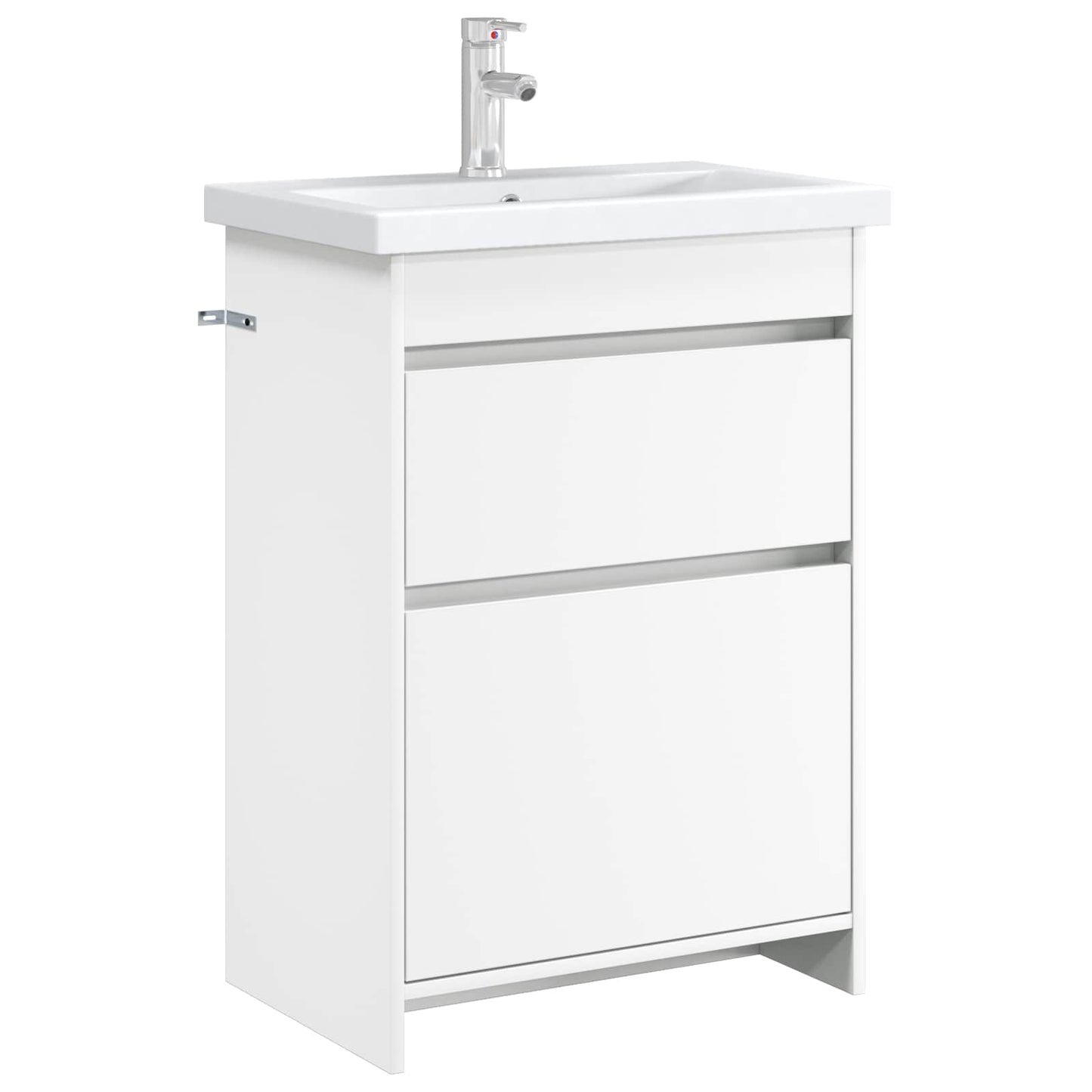Bathroom Under Sink Cabinet White 56 x 37.5 x 81 cm