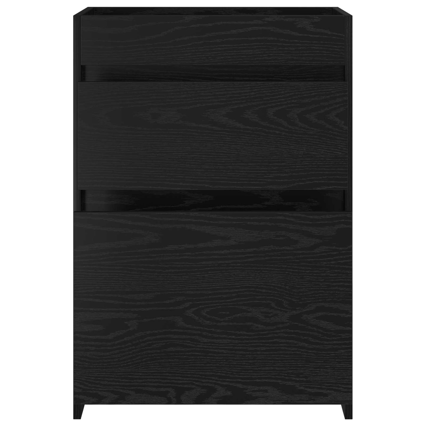 Bathroom Under Sink Cabinet Black Oak 56 x 37.5 x 81 cm