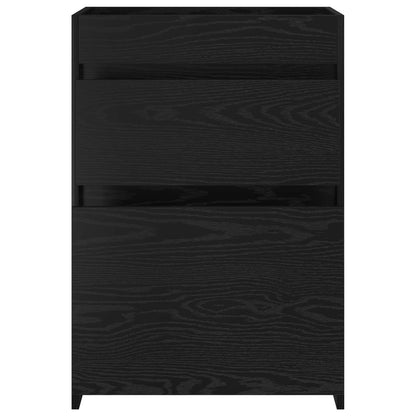 Bathroom Under Sink Cabinet Black Oak 56 x 37.5 x 81 cm
