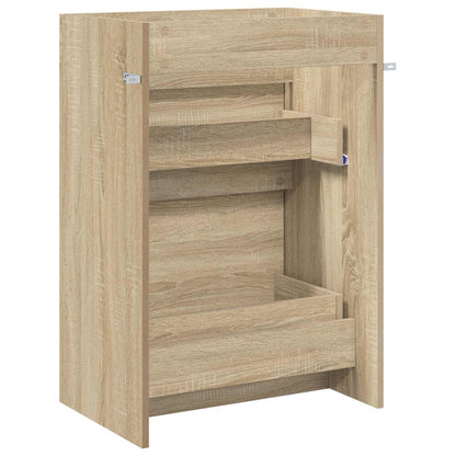Bathroom Under Sink Cabinet Sonoma Oak 56 x 37.5 x 81 cm