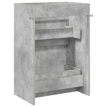 Bathroom Under Sink Cabinet Concrete Grey 56 x 37.5 x 81 cm