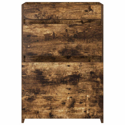 Bathroom Under Sink Cabinet Smoked Oak 56 x 37.5 x 81 cm