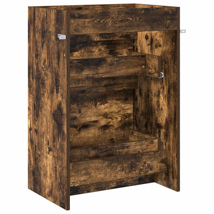 Bathroom Under Sink Cabinet Smoked Oak 56 x 37.5 x 81 cm