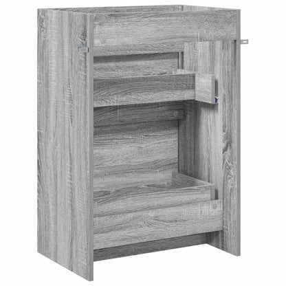 Bathroom Under Sink Cabinet Grey Sonoma 56 x 37.5 x 81 cm
