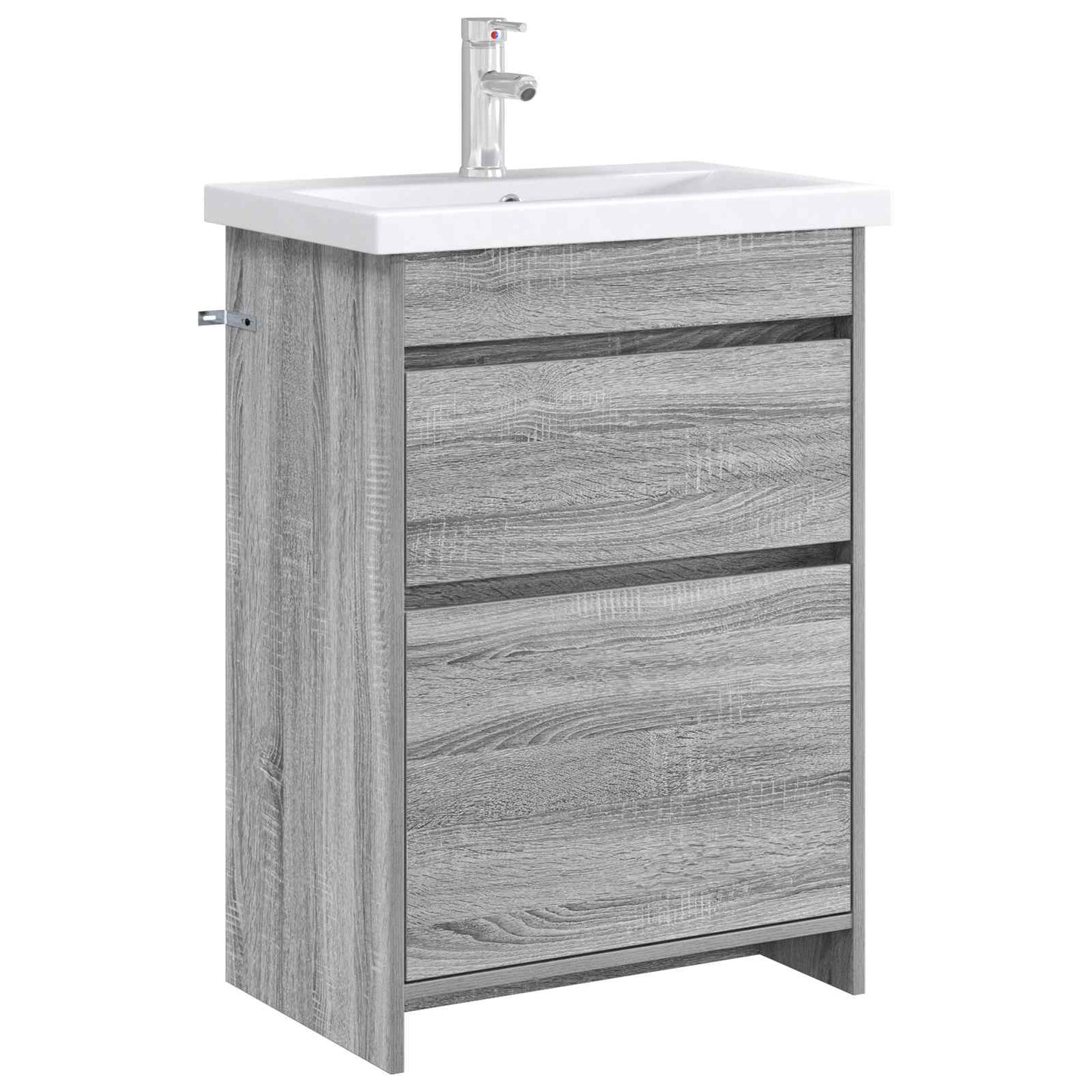 Bathroom Under Sink Cabinet Grey Sonoma 56 x 37.5 x 81 cm