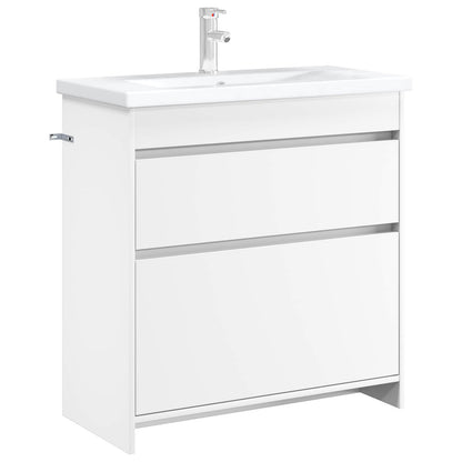 Bathroom Under Sink Cabinet White 78.5 x 37.5 x 81 cm