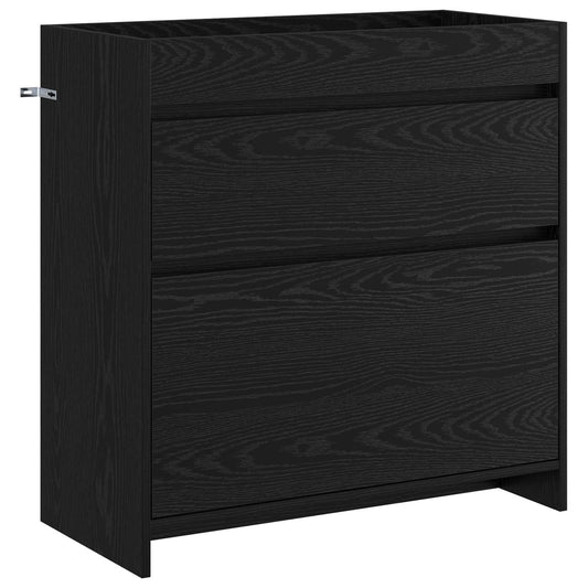 Bathroom Under Sink Cabinet Black Oak 78.5 x 37.5 x 81 cm