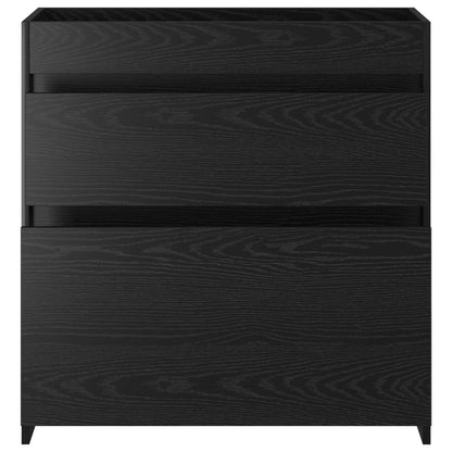 Bathroom Under Sink Cabinet Black Oak 78.5 x 37.5 x 81 cm