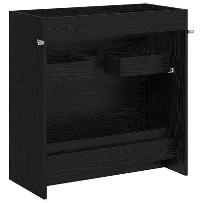Bathroom Under Sink Cabinet Black Oak 78.5 x 37.5 x 81 cm