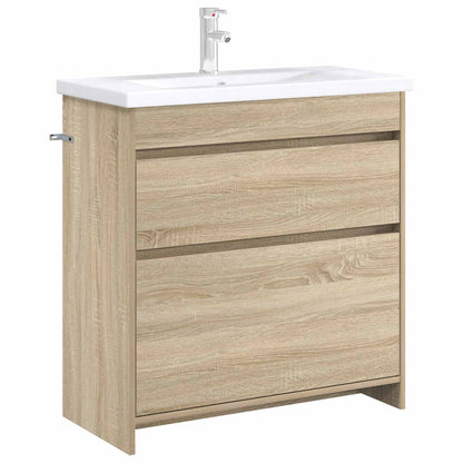 Bathroom Under Sink Cabinet Sonoma Oak 78.5 x 37.5 x 81 cm