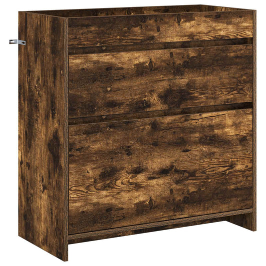 Bathroom Under Sink Cabinet Smoked Oak 78.5 x 37.5 x 81 cm