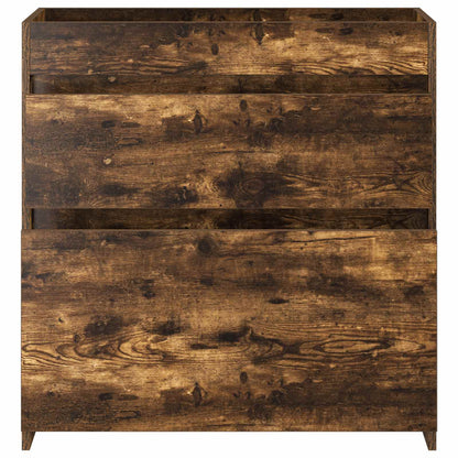 Bathroom Under Sink Cabinet Smoked Oak 78.5 x 37.5 x 81 cm