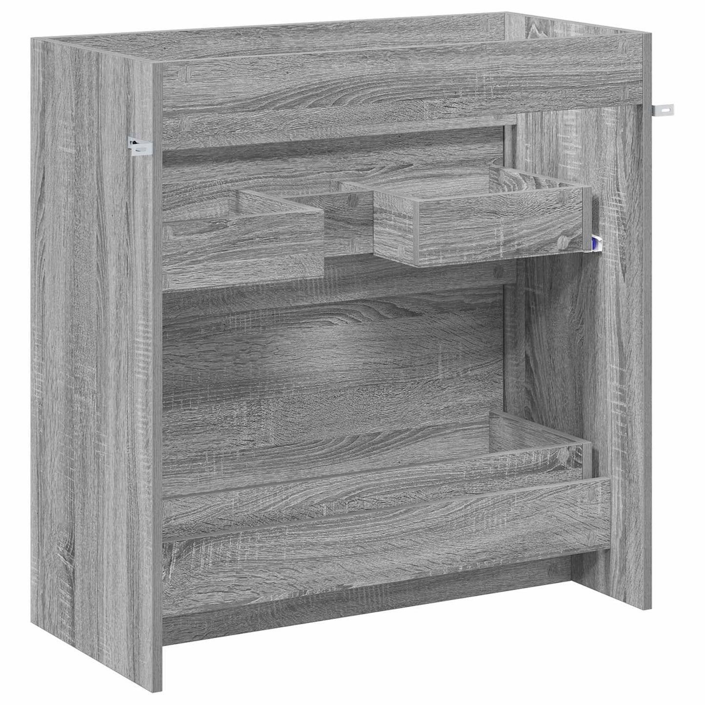 Bathroom Under Sink Cabinet Grey Sonoma 78.5 x 37.5 x 81 cm