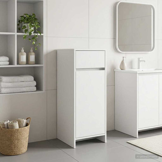 Bathroom Cabinet White 35 x 36.5 x 85 cm Engineered Wood