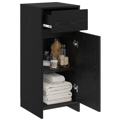 Bathroom Cabinet Black Oak 35 x 36.5 x 85 cm Engineered Wood