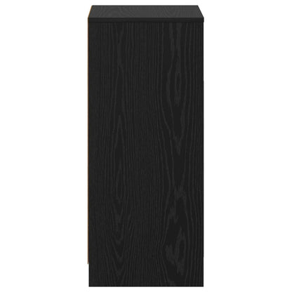 Bathroom Cabinet Black Oak 35 x 36.5 x 85 cm Engineered Wood
