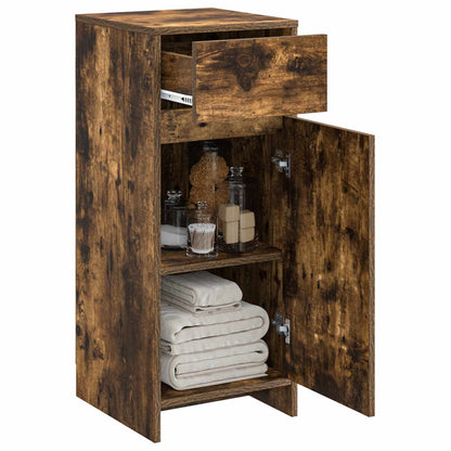 Bathroom Cabinet Smoked Oak 35 x 36.5 x 85 cm Engineered Wood