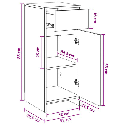 Bathroom Cabinet Artisan Oak 35 x 36.5 x 85 cm Engineered Wood