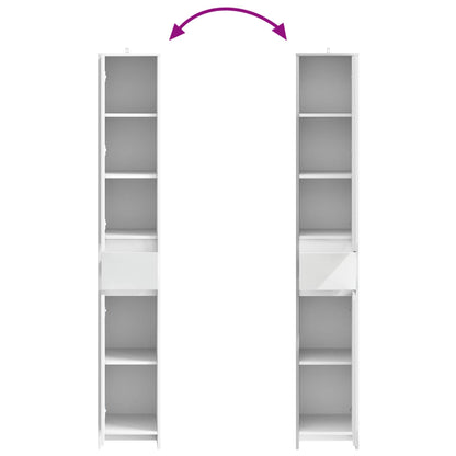 Bathroom Cabinet White 30 x 33 x 190 cm Engineered Wood