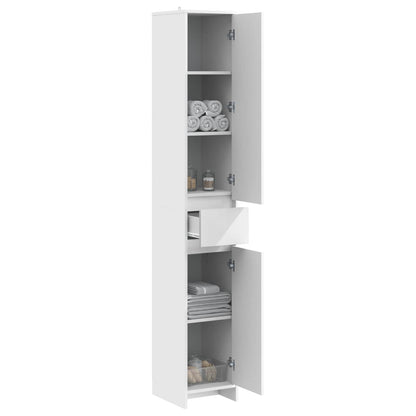 Bathroom Cabinet White 30 x 33 x 190 cm Engineered Wood