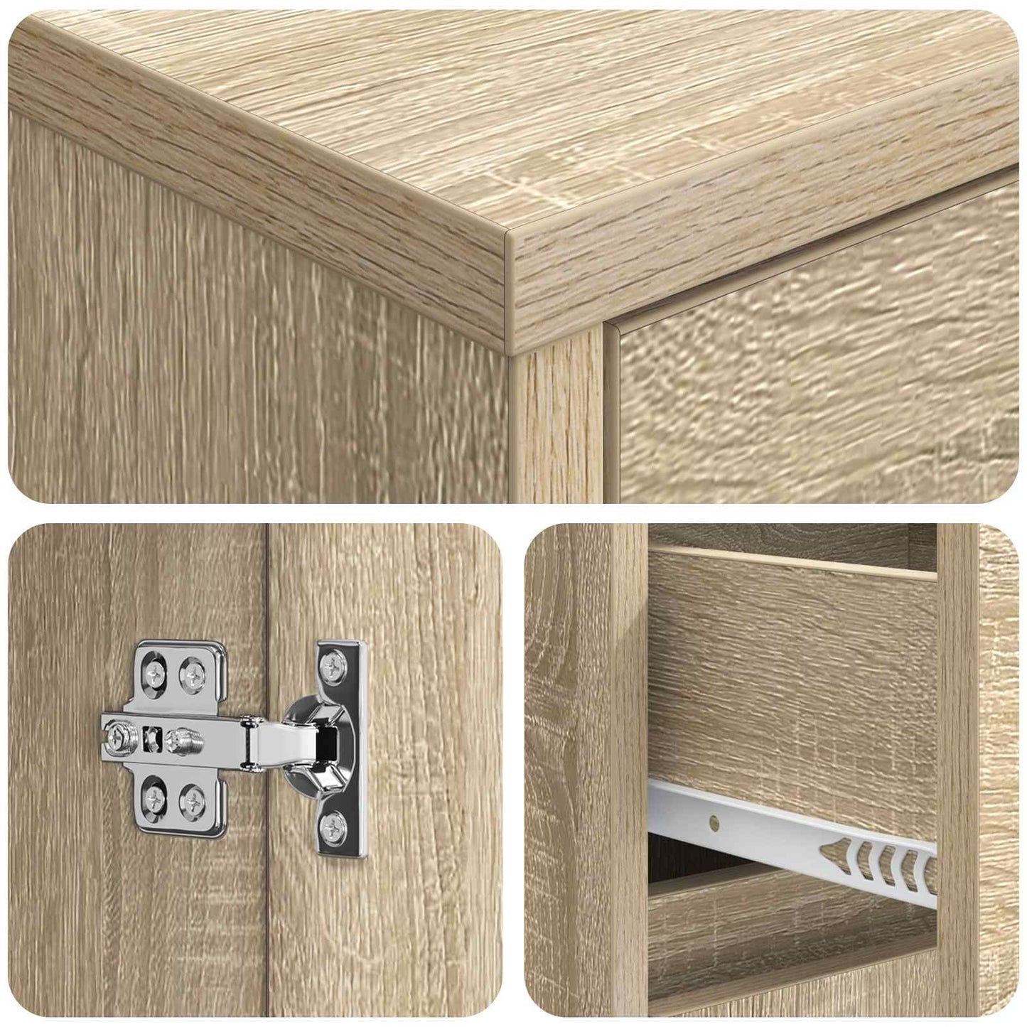 Bathroom Cabinet Sonoma Oak 30 x 33 x 190 cm Engineered Wood