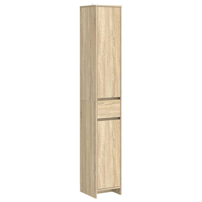 Bathroom Cabinet Sonoma Oak 30 x 33 x 190 cm Engineered Wood