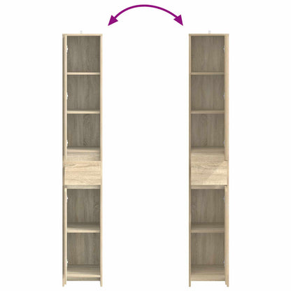 Bathroom Cabinet Sonoma Oak 30 x 33 x 190 cm Engineered Wood