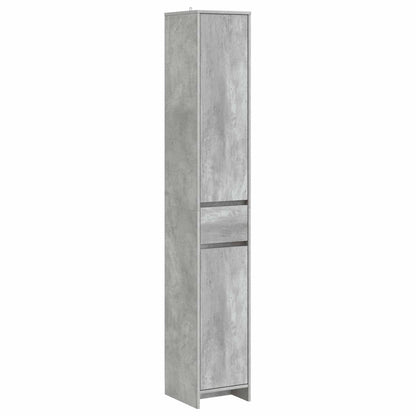 Bathroom Cabinet Concrete Grey 30 x 33 x 190 cm Engineered Wood