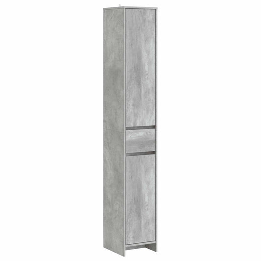 Bathroom Cabinet Concrete Grey 30 x 33 x 190 cm Engineered Wood