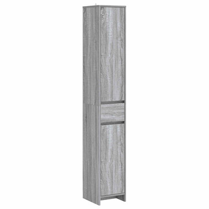 Bathroom Cabinet Grey Sonoma 30 x 33 x 190 cm Engineered Wood