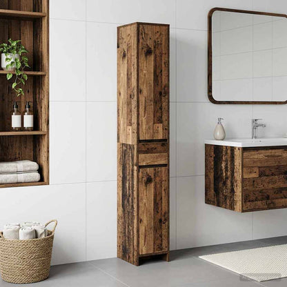 Bathroom Cabinet Old Wood 30 x 33 x 190 cm Engineered Wood