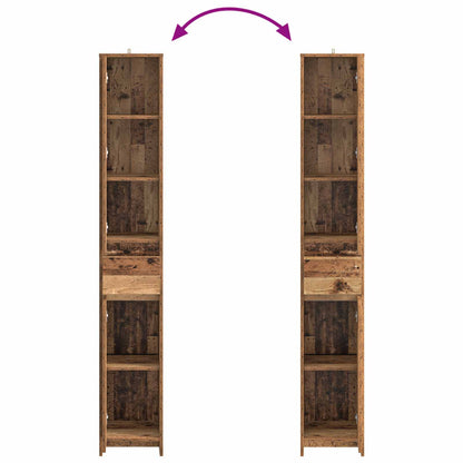 Bathroom Cabinet Old Wood 30 x 33 x 190 cm Engineered Wood