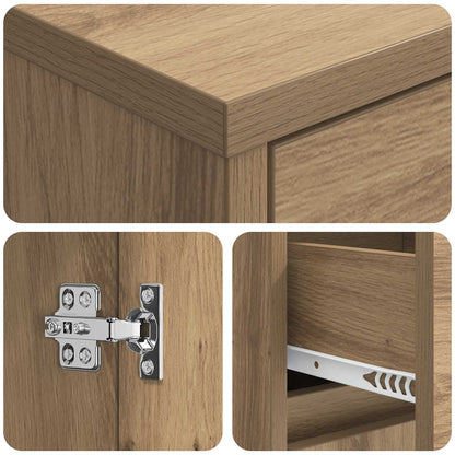 Bathroom Cabinet Artisan Oak 30 x 33 x 190 cm Engineered Wood