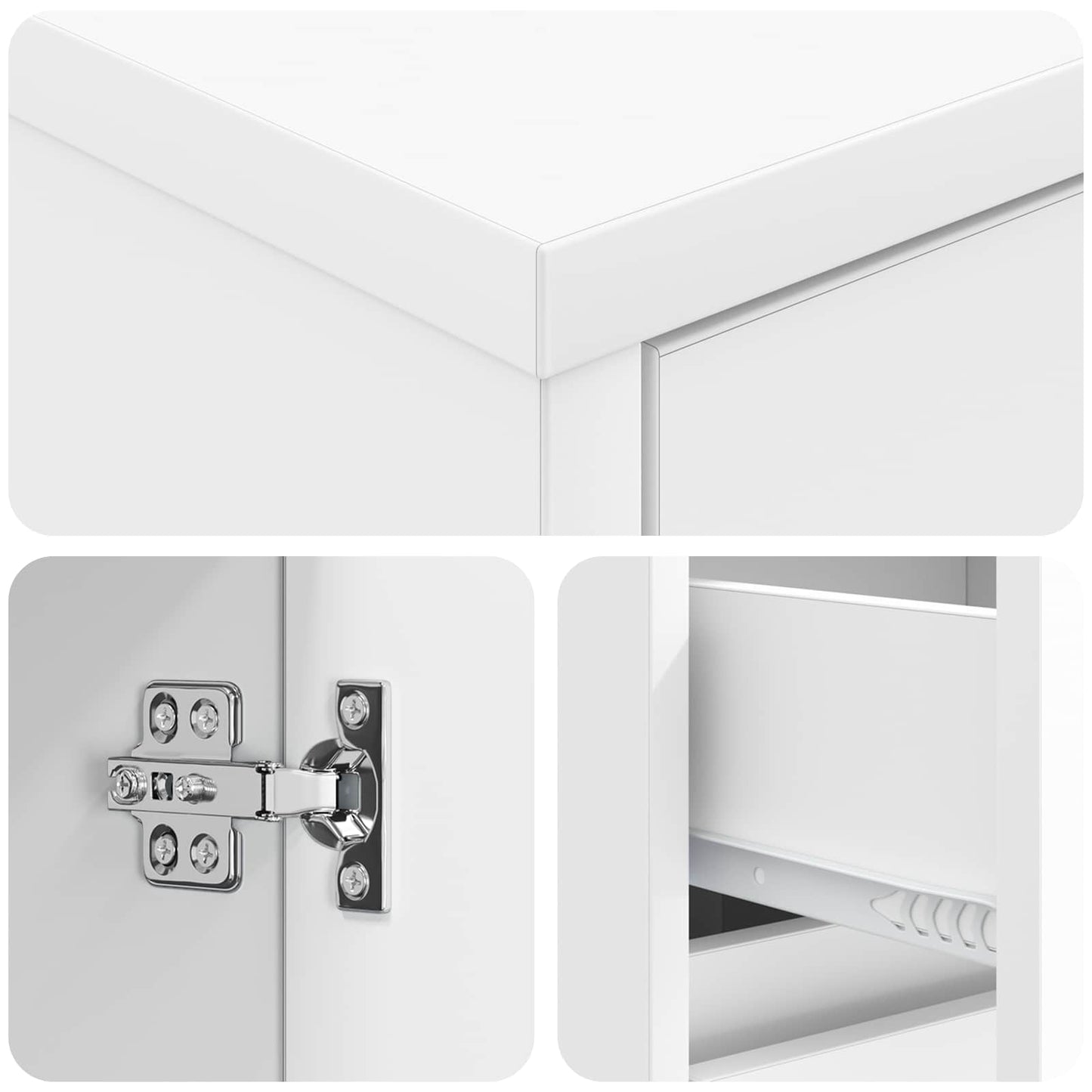 Wall-mounted Sink Vanity White 35 x 20 x 81 cm Engineered Wood