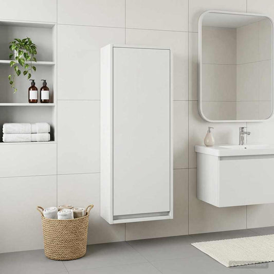 Wall-mounted Sink Vanity White 35 x 20 x 81 cm Engineered Wood