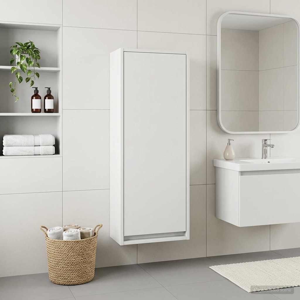 Wall-mounted Sink Vanity White 35 x 20 x 81 cm Engineered Wood