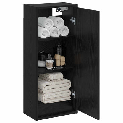 Wall-mounted Sink Vanity Black Oak 35 x 20 x 81 cm