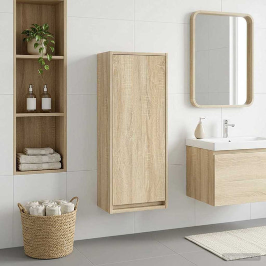 Wall-mounted Sink Vanity Sonoma Oak 35 x 20 x 81 cm
