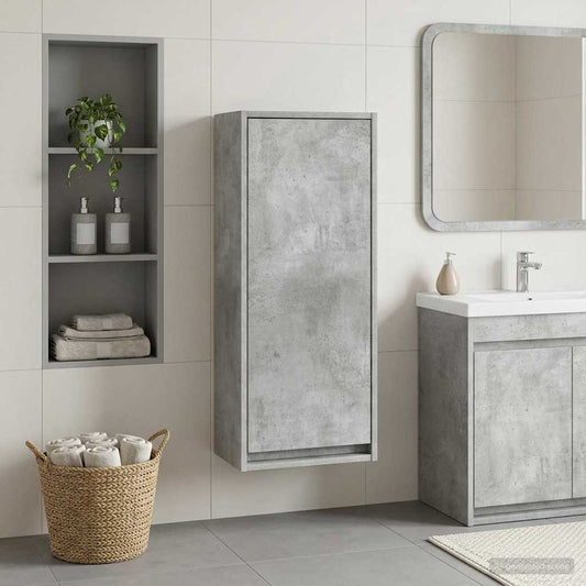 Wall-mounted Sink Vanity Concrete Grey 35 x 20 x 81 cm