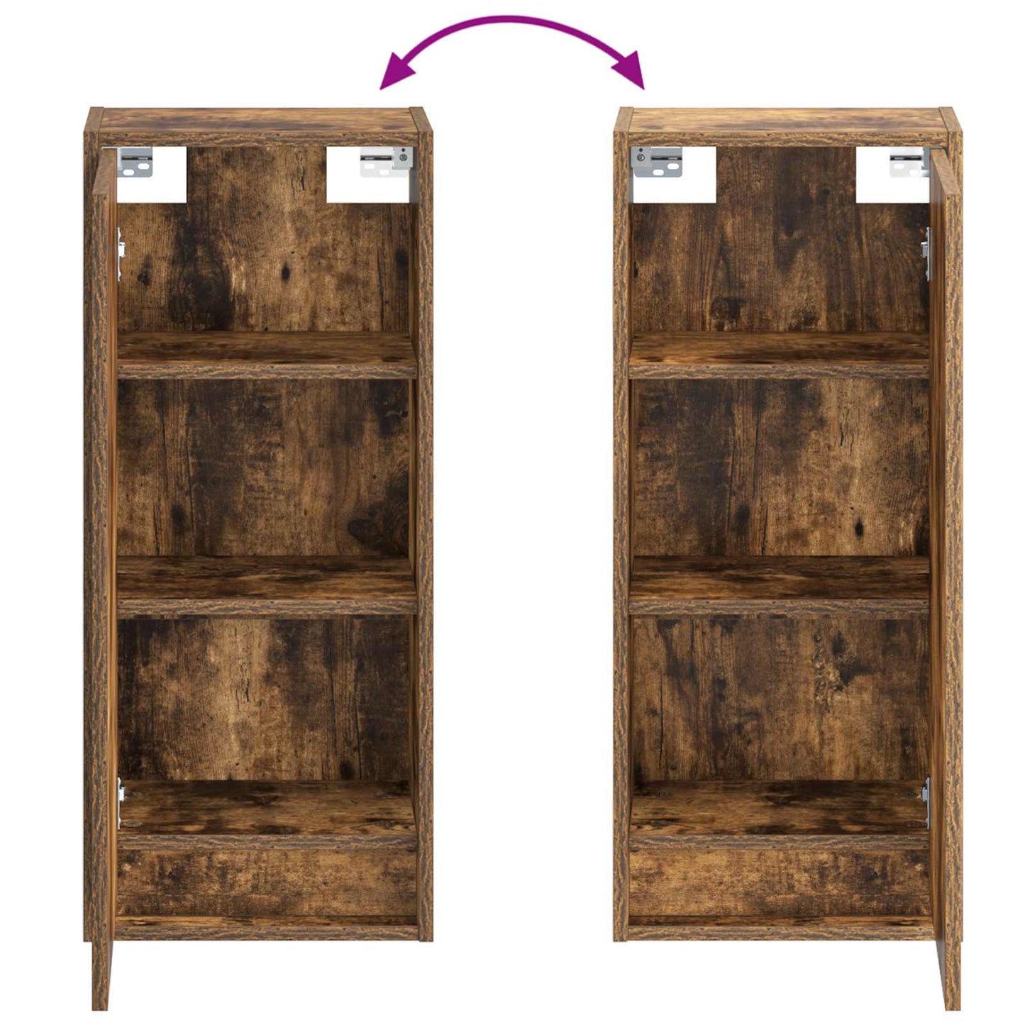 Wall-mounted Sink Vanity Smoked Oak 35 x 20 x 81 cm