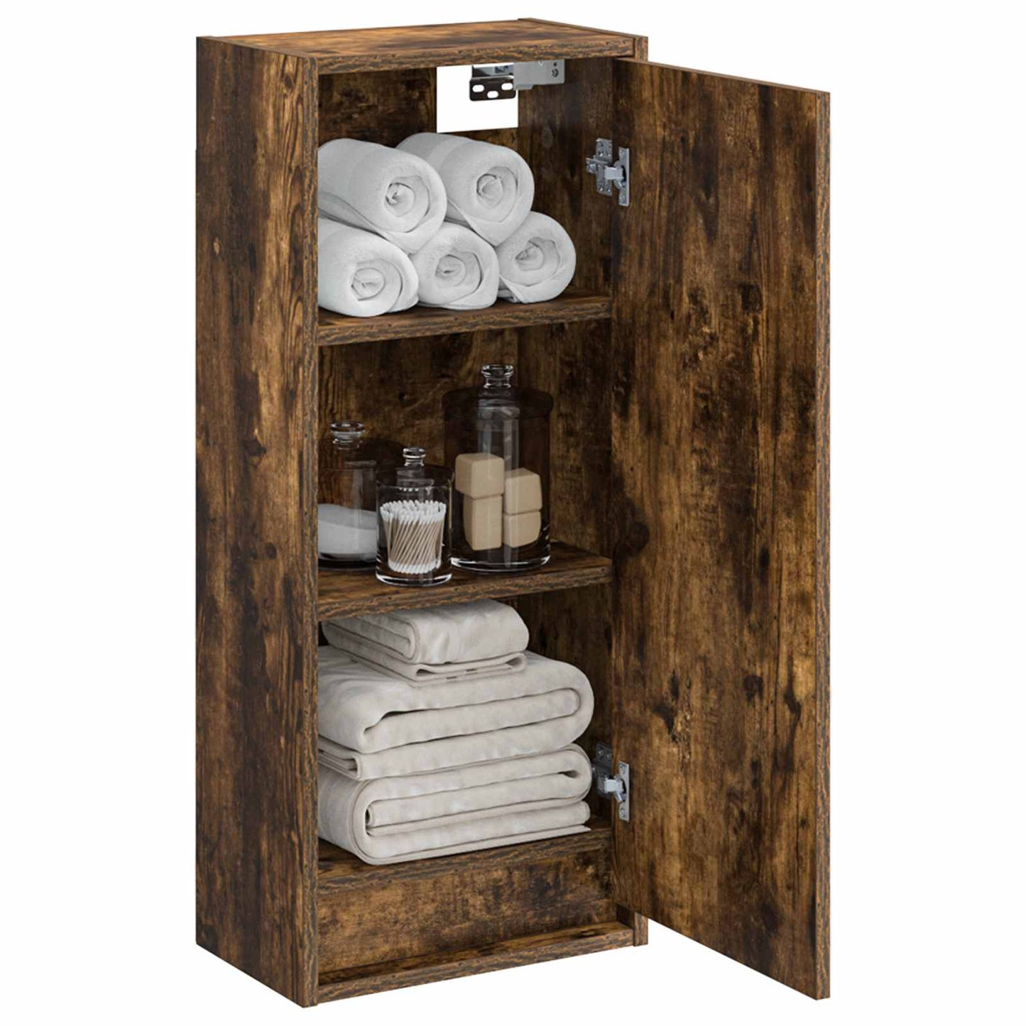 Wall-mounted Sink Vanity Smoked Oak 35 x 20 x 81 cm