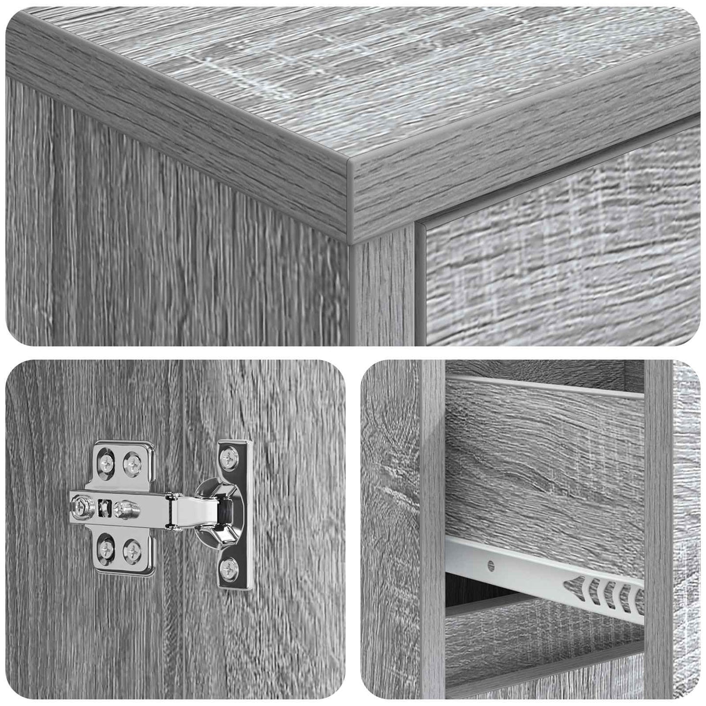 Wall-mounted Sink Vanity Grey Sonoma 35 x 20 x 81 cm