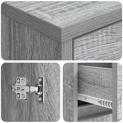 Wall-mounted Sink Vanity Grey Sonoma 35 x 20 x 81 cm