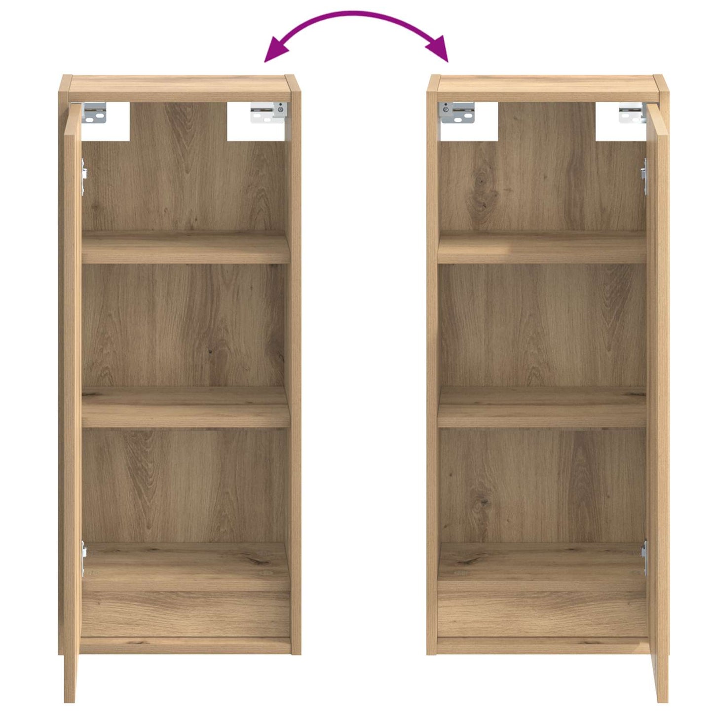 Wall-mounted Sink Vanity Artisan Oak 35 x 20 x 81 cm