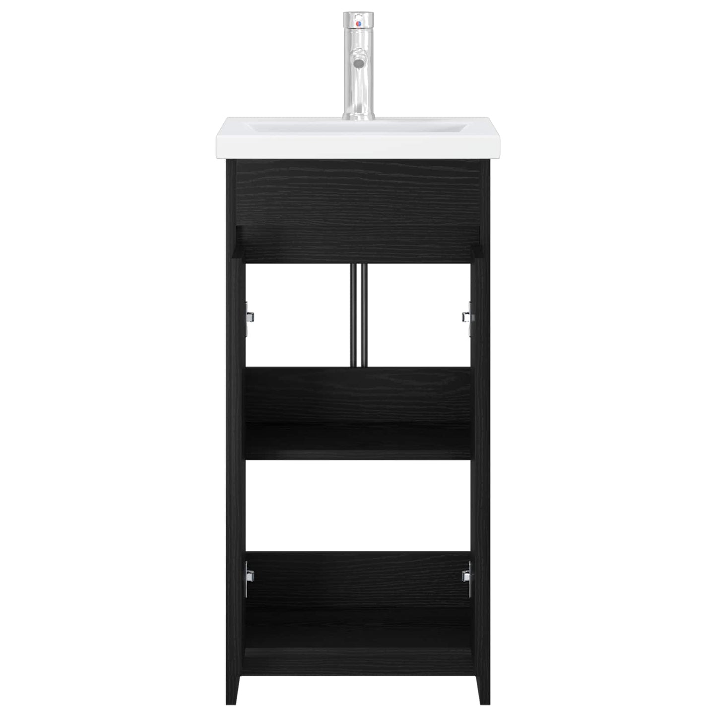 Bathroom Vanity with Sink Black Oak 42 x 40 x 84.5 cm