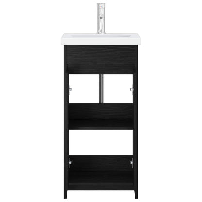 Bathroom Vanity with Sink Black Oak 42 x 40 x 84.5 cm